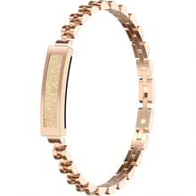 Smart Health Wristband For Women, Zinc Alloy Who Op Wristband - IP68 Health Fitness Tracker Screenless Smart Bracelet, Fitness Tracker Heart Rate Monitor Sleep Tracker Step Counter Calories Pedometer Activity Tracker Remote Camera Dress Health Wristband For Women Ladies With Free APP