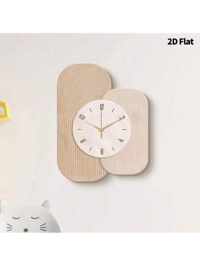 2D Flat 1pc Verlichting Luxe Moderne Creativity Wand Clock, Ultra Quiet Quartz Movement, No Ticking Sound, ation Painting Klok Living Room, Bedroom Office, able Watch, Unique Personalized, Clear Reading Time, In Bedroom, Studio, Ho Study, Kitchen Cafe, Perfect Family Friends Home Room view 6