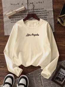 1pc Tween Girls Digital & Cherry Leopard Print Long Sleeve T-Shirt, Casual, Spring/Autumn, Fashion Warm Comfortable Style For Young Students & Teenagers