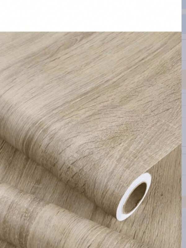 Peel And Stick Contact Paper Wood Grain Self-Adhesive Film Waterproof & Removable Wallpaper Decorative Vinyl For Kitchen, Countertops, Cabinets Home Decor
