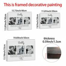 1PC Personalised Photo Print, Dad Daddy, Father's Day, Stocking Filler, Christmas Gift. New Dad,Canvas Wall Art,Room Decoration Stuff,Suit For Bathroom Decor,Living Room Decor,Bedroom Decor,Optional Frame - Multicolor - View 7