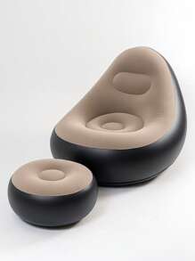 充气懒人沙发，加厚植绒充气沙发，充气躺椅，可折叠便携式充气沙发，适用于客厅/卧室/阳台/户外露营/宿舍/出租屋