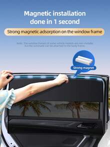 1/2/4PCS Premium Car Sunshade: 100% UV Blocking For A Cool Interior - Black - View 6