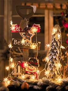 1pc 8 Lighting Modes USB Power Supply Christmas Decoration Snowflake LED Light String, Holiday Party Wall Decor, Christmas Decoration Light String - Transparent Snowflakes - View 5