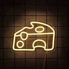 Letrero de neón de snacks, letrero de bar de snacks para decoración de pared de arte, tienda de pasteles y dulces, puesto de snacks, cueva de hombre, bares de café, letrero de luz de neón de snacks coloridos, alimentado por USB, fácil de instalar. - luz policromática - Ver 4