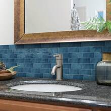 3D Mosaic Self-Adhesive Wall Sticker, Crystal Drip Decorative Stickers, Waterproof, Mildew Resistant, Easy To Clean, Heat Insulation, Suitable For Kitchen, Bathroom, Living Room, Dining Room, Etc., Ready To Tear And Stick, 12X8.7 Inches - Royal Blue - View 4