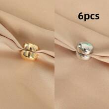 4pcs/6pcs/8pcs Magnetic Scarf Clips, Shirt Collar Fixers, Anti-Slip Invisible Scarf Clips, 2-In-1 Decorative Brooch