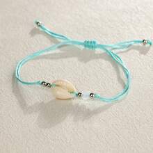 12pcs Starfish & Seashell Inspired Beaded Bracelets, Friendship Bracelet, Suitable For Women Beach Vacation