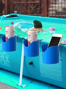 1 pieza/2 piezas/3 piezas Estante de almacenamiento para piscina, Portavasos de bebida/cerveza para piscina, Accesorio de flotador para piscina, Puede almacenar bebidas, desinfectante de manos, herramientas de jardín y flotadores de piscina - Solución conveniente para la gestión y organización de la piscina en verano