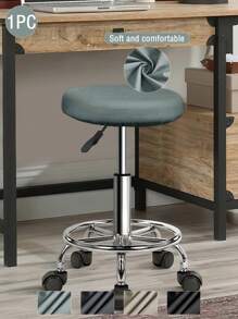 1 件牛奶丝防水圆形凳子套，防尘、防溅，经典简约设计，适用于酒吧、餐厅椅子、秋季装饰、秋季装饰、房间装饰