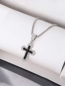 适合男孩和女孩的钛钢嘻哈长项链，时尚吊坠毛衣链 - 彩色 - 查看 10