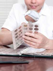 10pcs/Set Clear 20/30/42 Pocket Coin Holder Sheets, Storage Album Folder For Coin Binders, Medallions, Stamps, Tokens, Badges, Currency And More, Perfect For Inserting And Organizing Coins