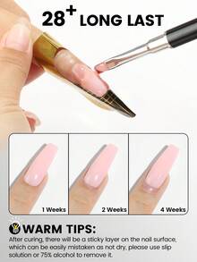 YOKEFELLOW 15g Nail Extension Builder Gel Clear Jelly Pink Builder Gel For Nail Art Design Nail Extension Gel For Nail Extension All Season Gel Color & Long-Lasting Nail Strengthener Nails Enhancement Salon Nail Easy DIY At Home Manicure For Women And For A Gift