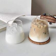 1 pieza Vaso de vidrio borosilicatado con soporte, vaso creativo para bebidas, para uso doméstico - transparente - Ver 3