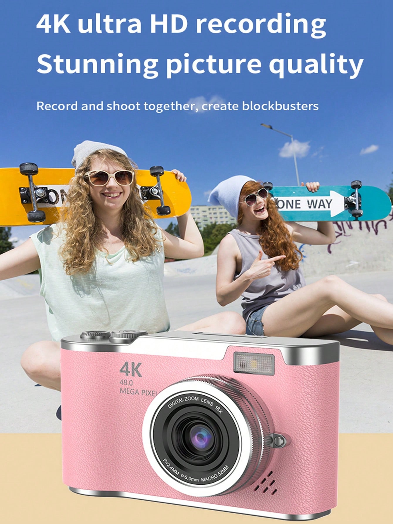 كاميرا رقمية مدمجة بتكبير بصري 18X و 48 ميجابكسل،...