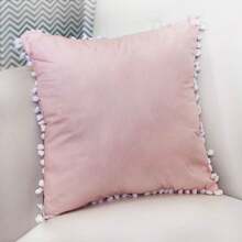 Printed Decorative Pillow With Full Zipper, Super Washable - 玫瑰 - 查看 1