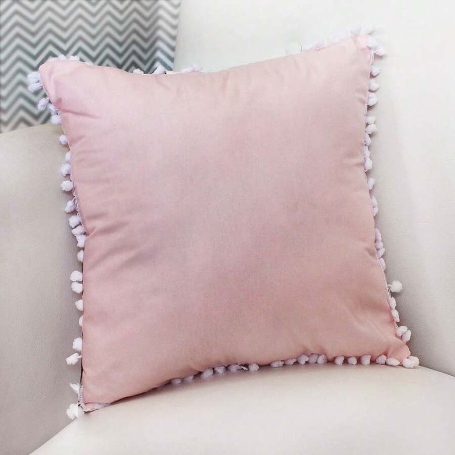 Printed Decorative Pillow With Full Zipper, Super Washable - 玫瑰 - 查看 1