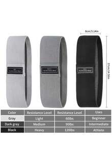 3 件优质健身阻力带，适用于锻炼、深蹲、腿部训练、健身、力量训练