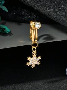 CIZME 1 buc Inel fals pentru buric din oțel inoxidabil cu fluture soare, funky, pentru femei, pentru decor zilnic, inel auriu pentru buric, inele pentru buric suspendate, non-piercing, inele pentru buric, inele false pentru buric, piercing fals pentru buric, bijuterii pentru piercing fals