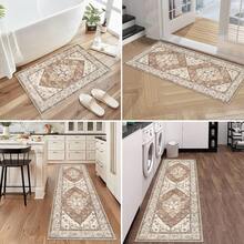 Pauwer Kitchen Mats For Floor 3 Piece Set Boho Non Slip Kitchen Rugs Washable Farmhouse Kitchen Floor Mats Thick Long Kitchen Throw Area Rug Carpet Runner For Hallway Laundry Bathroom - Caramen - Xem 7