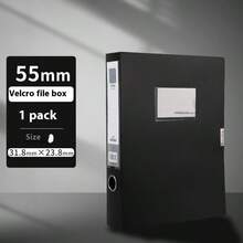 1pc A4 File Box, Foldable High Capacity Document Storage Organizer, Plastic Binder With Closure, File Folder Holder, Thick Plastic Accounting Folding Storage Box, Suitable For Office Personnel, Students, Accountants, Archivists, For Office, Study, Finance, And Archive Scenarios,For School Supplies,Back To School - A4 Back Width 5.5CM - View 7