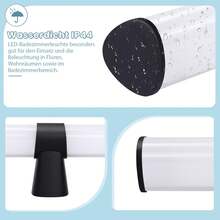 homefire 1/2ER Mirror Light Bathroom LED Wall Lamp 6W Bathroom Lamp Neutral White Light Color 4000K Side Mirror Wall Light Black Bathroom Lamp Mirror Cabinet Lighting 35cm - 黑色 - 查看 7