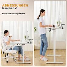 Höhenverstellbarer Schreibtisch 160x70 cm mit USB-Buchse und Haken, Elektrisch Verstellbarer Computertisch, Steh-Sitztisch Stehpult Stehschreibtisch Weiß