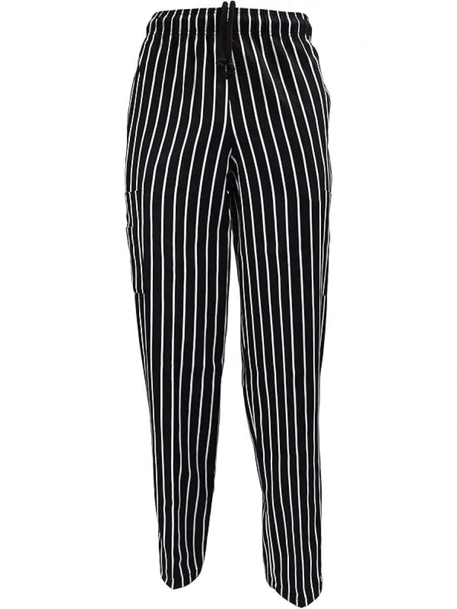 Classic 6 Pocket Chef Cargo Pants With Multi-Pack Quantities, Natural Style - 粉筆條紋單 - 查看 1