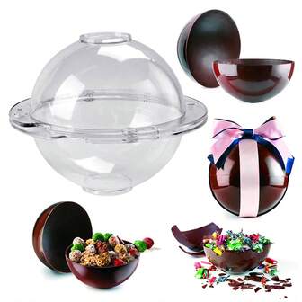 14厘米直径星空巧克力模具，球形3D烘焙工具，空心球果冻模具，厨房工具，派对用品圣诞节圣诞装饰品圣诞睡衣圣诞礼物圣诞装饰