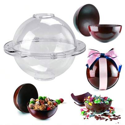 14cm Diameter Starry Sky Chocolate Mold, Spherical 3D Baking Tool, Hollow Ball Jelly Mold, Kitchen Tool, Party Supplies Christmas Christmas Decorations Christmas Pajamas Christmas Gifts Christmas Decor