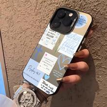 Funda para teléfono Sixteen Pro Max, funda para teléfono Eleven Fifteen Fourteen Thirteen Twelve Pro Max Plus, funda negra y plateada a prueba de golpes, arte de collage de corazón cruzado, decoración estética de otoño, regalo para chica adolescente, artículo de moda - Negro - Ver 4