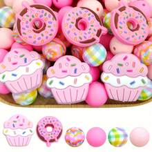 5/25pcs Silicone Bead Waffle Grid Element Silicone Beads, Gingerbread Man Cookie Silicone Beads, Suitable For Jewelry Decoration Beads, Earrings, Necklaces, Bags, Pens, Phone Chains, Makeup Brushes, Keychains And Other DIY Sets, Suitable For Mother's Day, Father's Day, Holiday, Birthday Gifts - Waffle Series - View 18