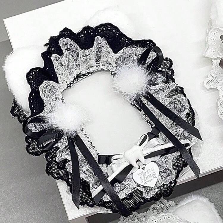 1 件全新可爱照片卡夹，即影即有照片展示相册装饰，名人卡片收藏家，DIY 白兔耳朵蕾丝蝴蝶结毛绒透明背包装饰填充物，Kpop - 彩色 - 查看 4