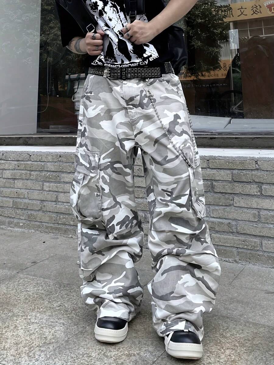 Men Pants - 灰色 - 查看 1