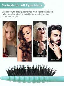 Curl Defining Brush, 2025 New Curly Hair Brush,Vented Hair Brush For Detangling, Shaping And Defining Curls For Women And Men Less Pulling - Multicolor - View 3