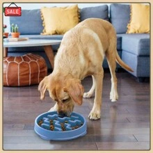 Pet Bowls,Fun Feeder Slo Bowl, Large Slow Feeder Dog Bowl, 4 Cups, Blue - 淺藍色+1+大號 - 查看 2