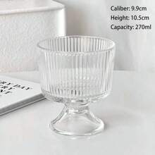 1pc创意玻璃杯透明加厚酸奶布丁甜品杯冰淇淋杯奶昔杯 - 無色 - 查看 13