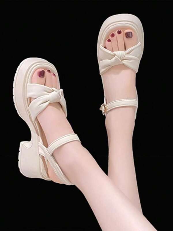 Women's Sandals Summer Feminine Casual Thick Sole Strap Suede 2025 New Arrivals Stylish Lightweight