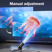 4K WiFi Mini Projector With Auto Keystone Correction, Remote Control, 180° Rotation, Portable Smart Home & Outdoor Video Projector