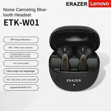 Lenovo 联想 ERAZE ETK-W01 混合 ANC 主动降噪无线耳机，6 个麦克风 ENC 清晰通话，防水，入耳式蓝牙 5.4+EDR 耳机，立体声低音耳塞，30 小时电池寿命，音乐游戏办公室运动无线耳机 - 均碼 - 查看 14