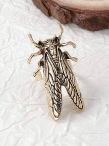 1pc Retro Insect Opening Ring Animal Beetle Cicada Punk Openable Adjustable Ring Women's New Daily Jewelry Accessories Gifts - Insect Open Ring - View 9