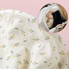 柔软平纹细布哺乳罩、母乳喂养围巾、婴儿车遮篷、遮阳毯、婴儿多用途哺乳罩、便携式户外使用、春夏季