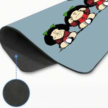 Cute Cartoon Mouse Pad - An Extended Desk Mat With A Non-Slip Rubber Base, Designed For Comfort With A Thick Material That Is Washable / An Ideal Choice For Holiday Gifts.,For School Supplies,Back To School - Blue - View 2