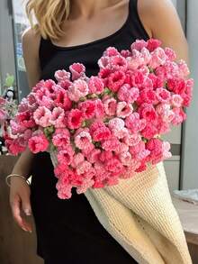 1 Piece Rose Bouquet Blanket, Handmade DIY Material Kit, Crochet Flower Blanket, Bellflower Blanket, Holiday Handmade Gift, Wedding Souvenir Birthday Gift - 彩色 - 查看 16