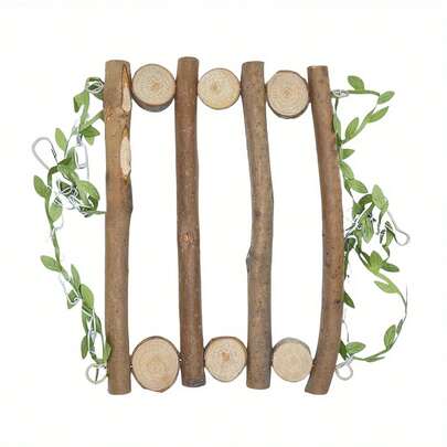 Columpio de pájaro de rama natural, juguetes para loros, paseo de escalada, juguetes para pájaros, accesorios para jaula de pájaros, juguete de columpio