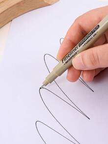 6/12 支/套学生细线笔、黑色防水勾边笔、动漫绘图笔、设计与艺术素描笔套装，适用于学校用品、返校 - 針管筆套裝 - 查看 2