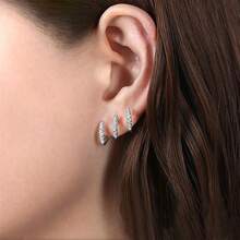 1 Pair  Small Niche Design, Three Claw Ear Clip, High-End Feel, Simple Arc-Shaped Curve,  Earrings, Earrings, And Earrings - Silver - View 2