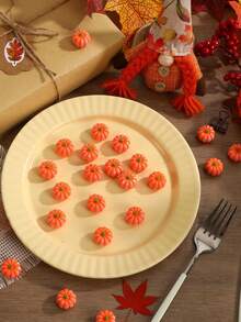 20 Pcs Classic Style Resin Pumpkins Mini Pumpkins Fake Pumpkins Artificial Pumpkins Thanksgiving Ornaments For Vase Filler DIY Crafts Fall Halloween Party Supplies Home Table Decorations