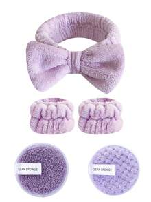 3pcs Makeup Remover Puff,Soft And Skin Friendly Face Towel,Cleaning Tools Easy Carrying For Travel - Multicolor - View 14