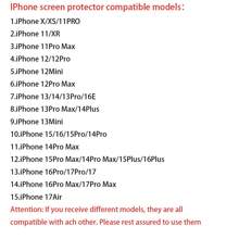 5片装 NNBILI 隐私钢化玻璃屏幕保护膜，适用于 12/12 Pro/12 Pro Max/11/11 Pro/11 Pro Max/X/XR/XS Max/16/16 Plus/16 Pro/16 Pro Max/15 Plus/15 Pro Max/15 Pro/15/14 Pro Max/14 Plus/14 Pro/13 Pro/13 Pro Max，日常防护必备，办公、居家皆宜，防水、防震、防刮、防指纹，全覆盖。 - 5個裝 - 查看 8